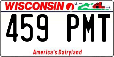 WI license plate 459PMT