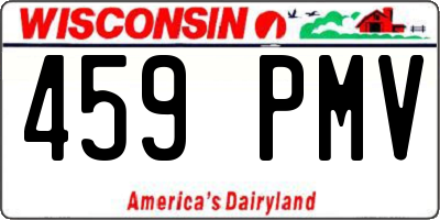 WI license plate 459PMV