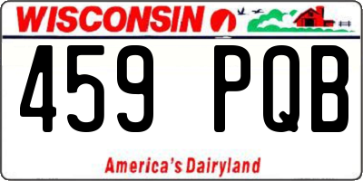 WI license plate 459PQB