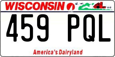WI license plate 459PQL