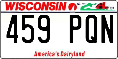 WI license plate 459PQN