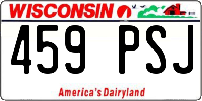 WI license plate 459PSJ