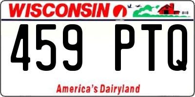 WI license plate 459PTQ