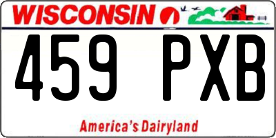 WI license plate 459PXB