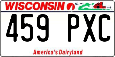 WI license plate 459PXC