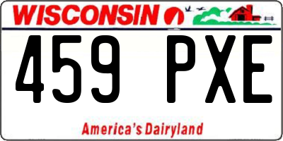 WI license plate 459PXE