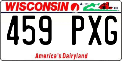WI license plate 459PXG
