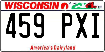 WI license plate 459PXI