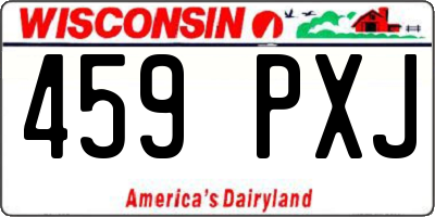 WI license plate 459PXJ
