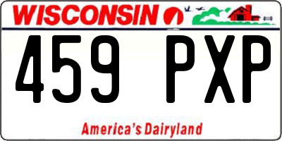 WI license plate 459PXP