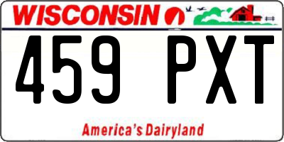 WI license plate 459PXT