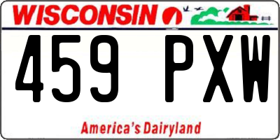 WI license plate 459PXW