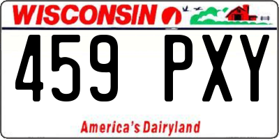 WI license plate 459PXY