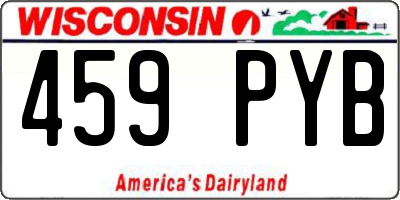 WI license plate 459PYB