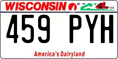 WI license plate 459PYH