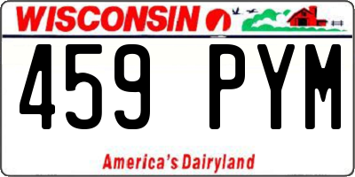 WI license plate 459PYM