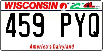 WI license plate 459PYQ