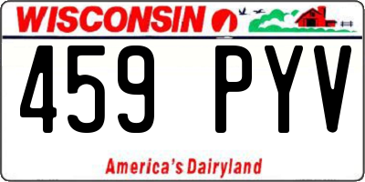 WI license plate 459PYV