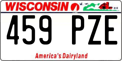 WI license plate 459PZE