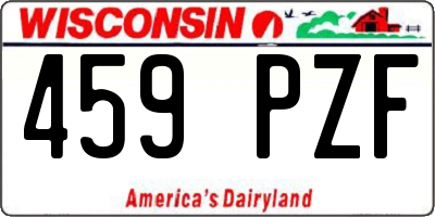 WI license plate 459PZF