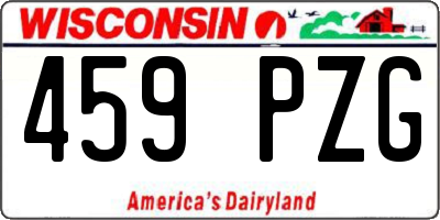 WI license plate 459PZG