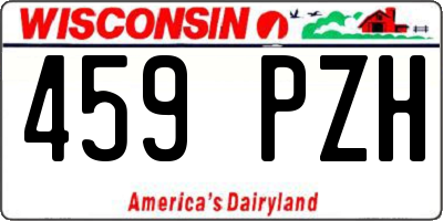 WI license plate 459PZH