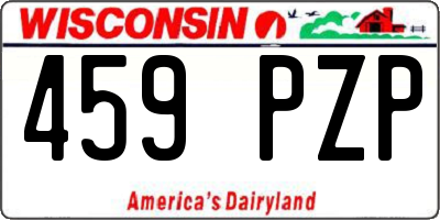 WI license plate 459PZP