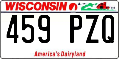 WI license plate 459PZQ