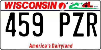 WI license plate 459PZR