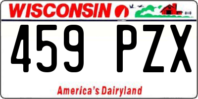 WI license plate 459PZX