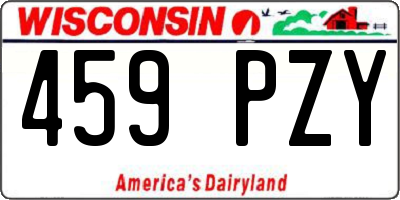 WI license plate 459PZY