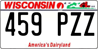 WI license plate 459PZZ