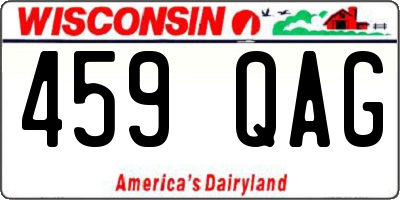 WI license plate 459QAG