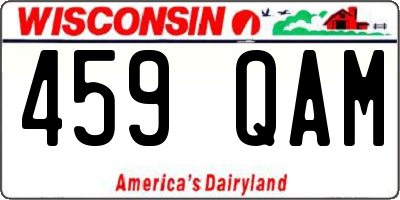 WI license plate 459QAM