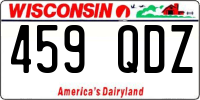 WI license plate 459QDZ
