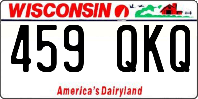 WI license plate 459QKQ