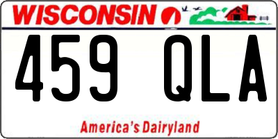 WI license plate 459QLA
