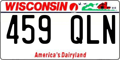 WI license plate 459QLN