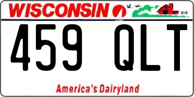 WI license plate 459QLT