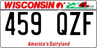 WI license plate 459QZF