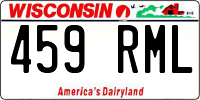 WI license plate 459RML