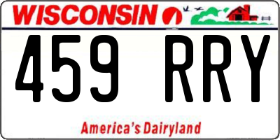WI license plate 459RRY