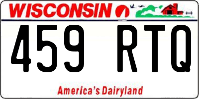 WI license plate 459RTQ