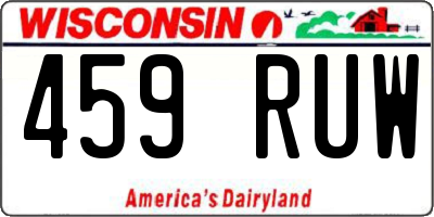 WI license plate 459RUW