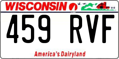 WI license plate 459RVF