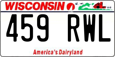 WI license plate 459RWL