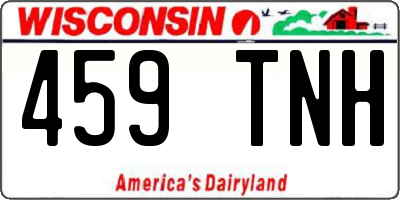 WI license plate 459TNH