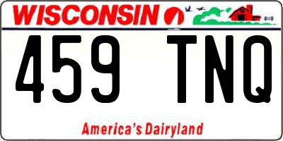 WI license plate 459TNQ