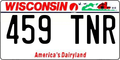 WI license plate 459TNR