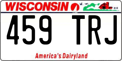 WI license plate 459TRJ